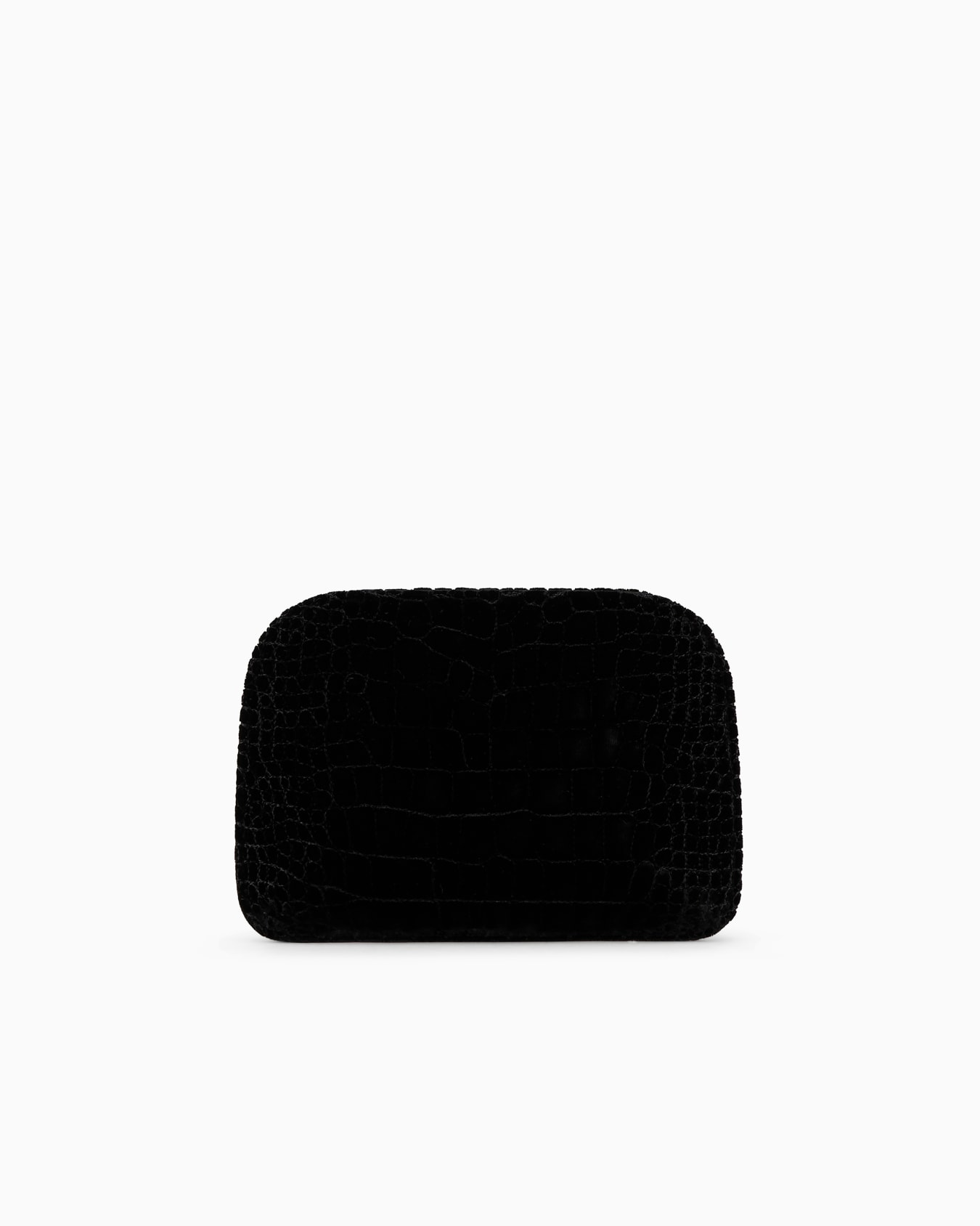Pochette la Prima en velours matelassé effet croco Diapositive 2