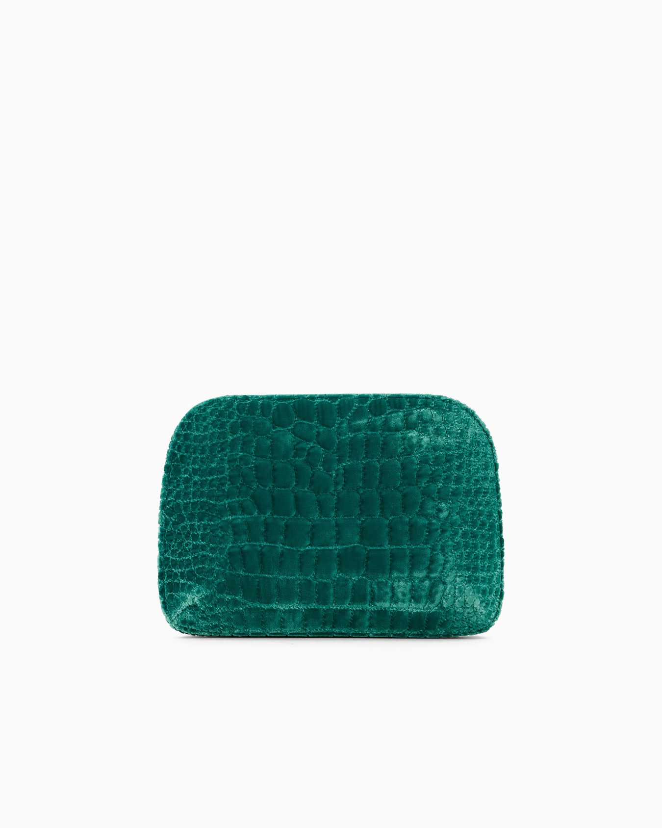 la Prima Clutch in velluto trapuntato effetto cocco Slide 2