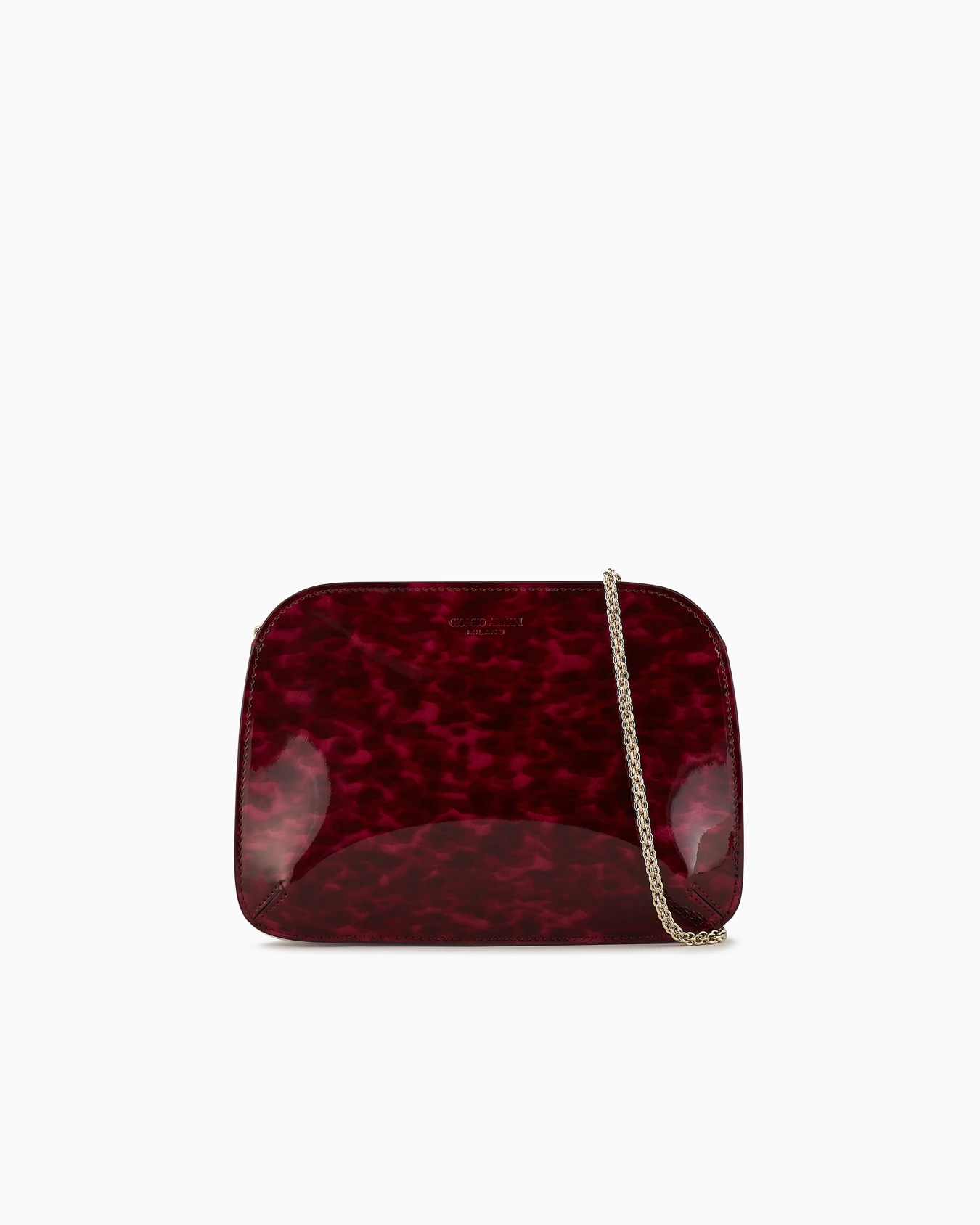 La Prima clutch with a tortoiseshell print Slide 0