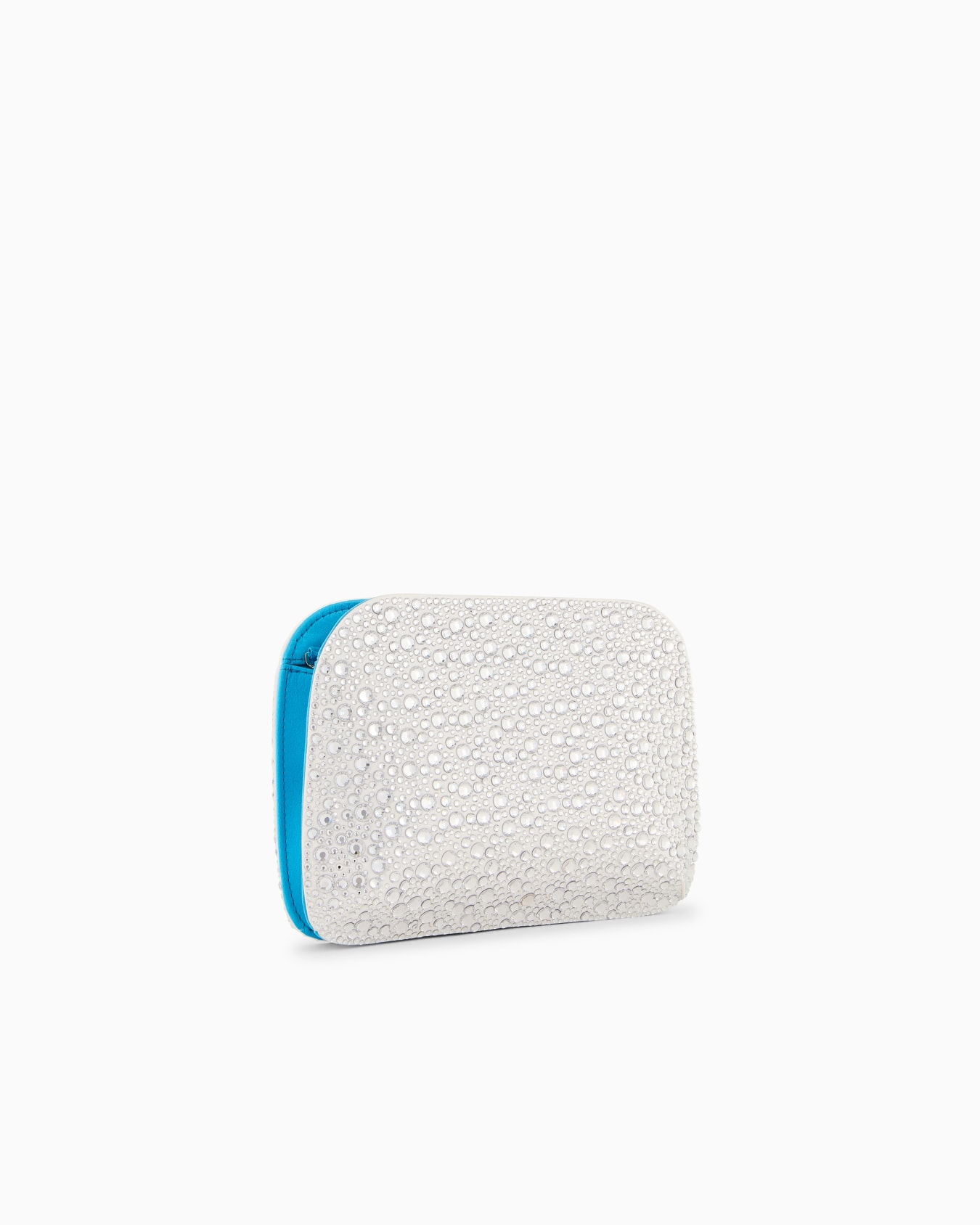 La Prima satin and rhinestone clutch bag Slide 1