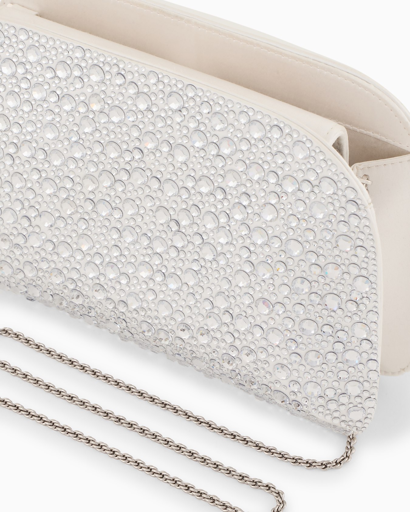 La Prima satin and rhinestone clutch bag Slide 4