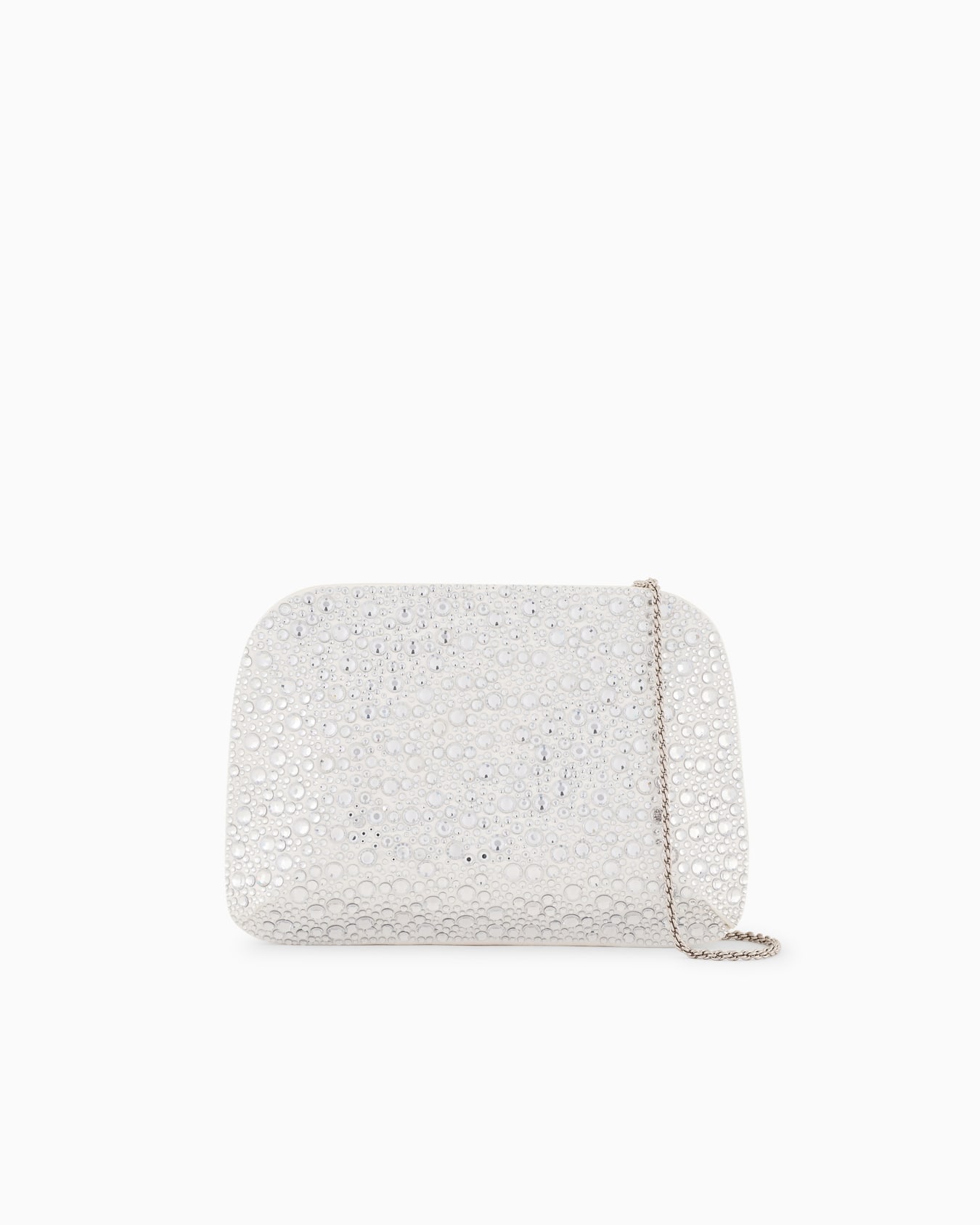 La Prima satin and rhinestone clutch bag Slide 0
