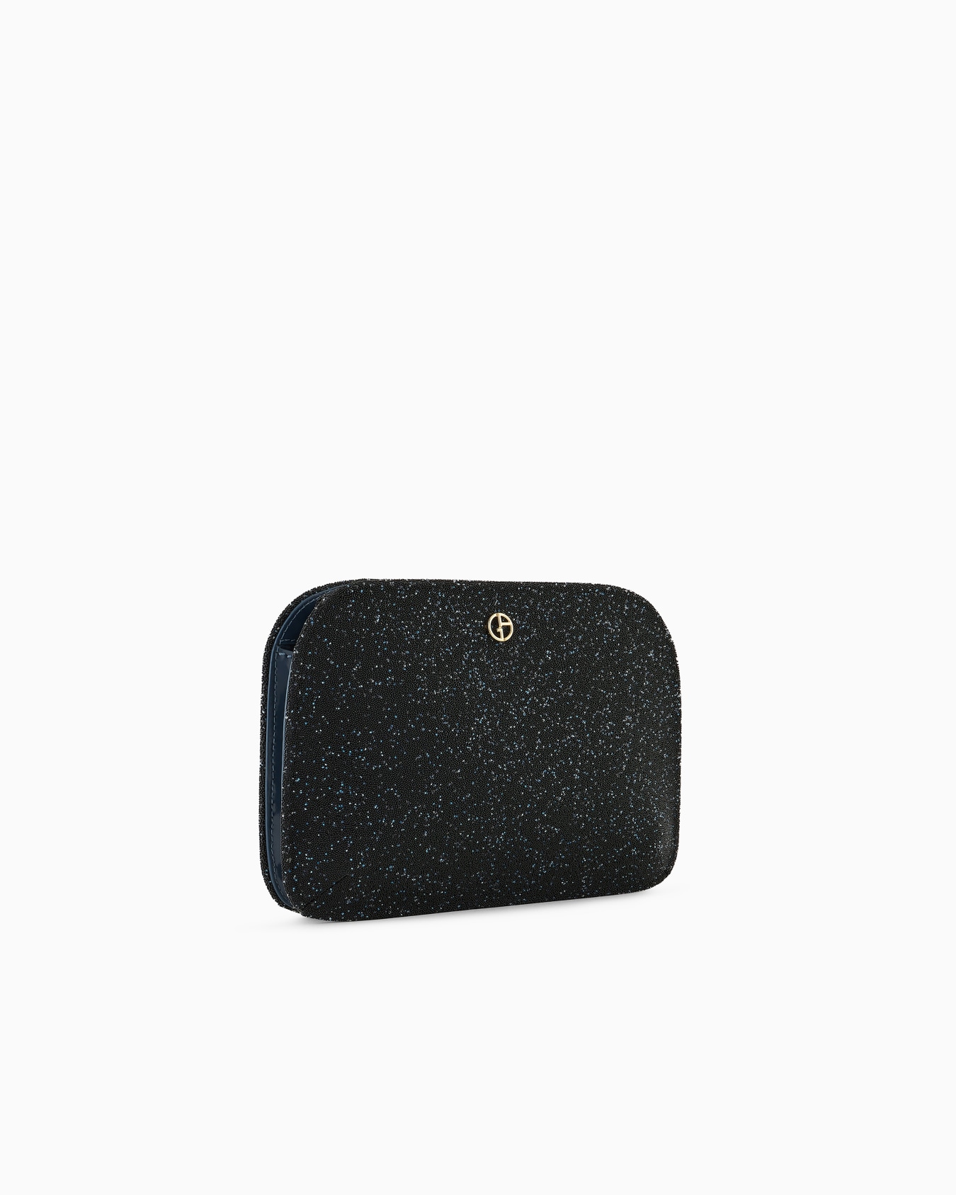 La Prima patent leather and rhinestone clutch bag Slide 1