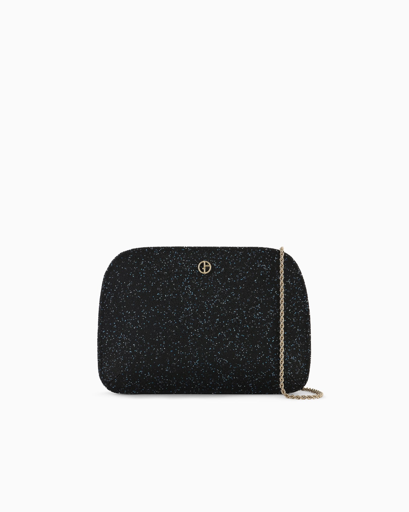 La Prima patent leather and rhinestone clutch bag Slide 0