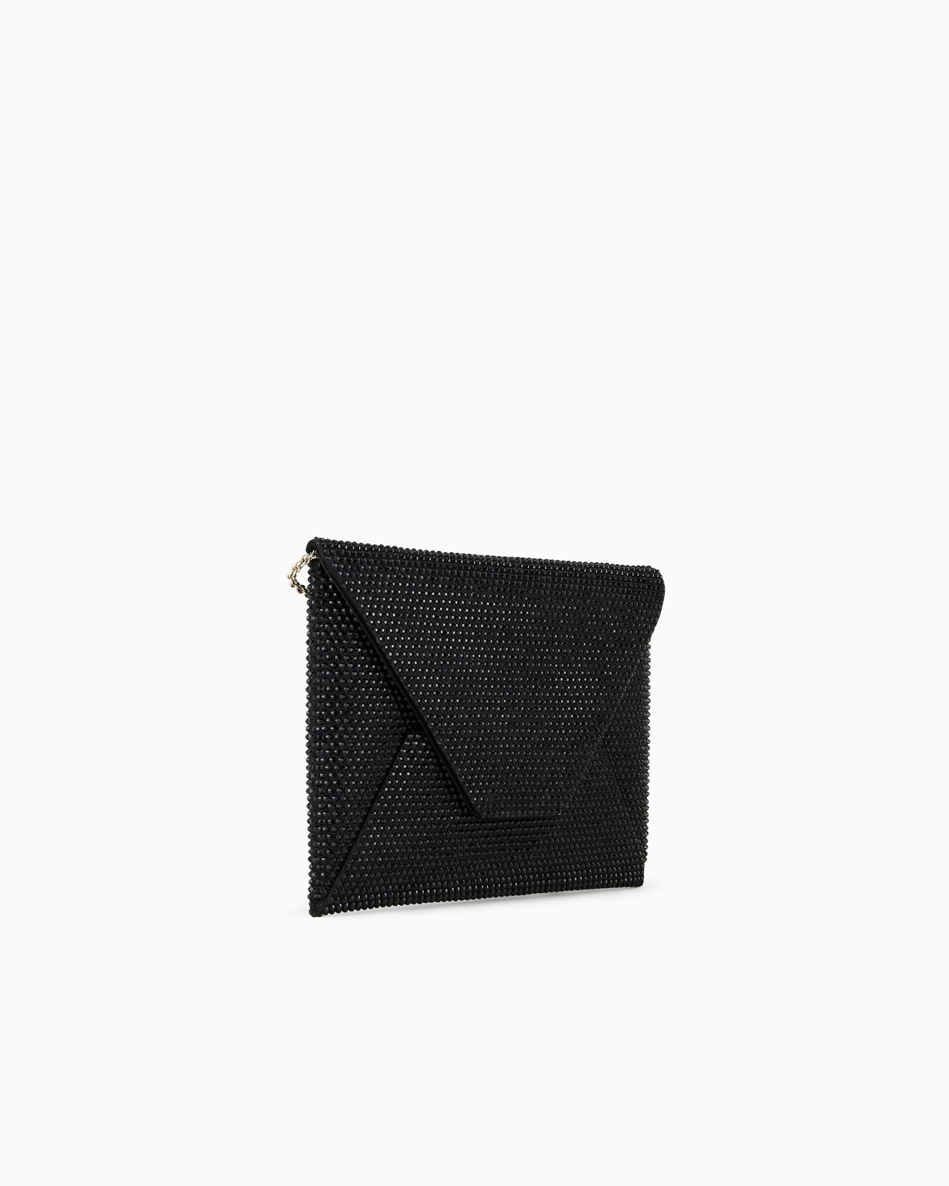 Small satin and rhinestone clutch bag Slide 1