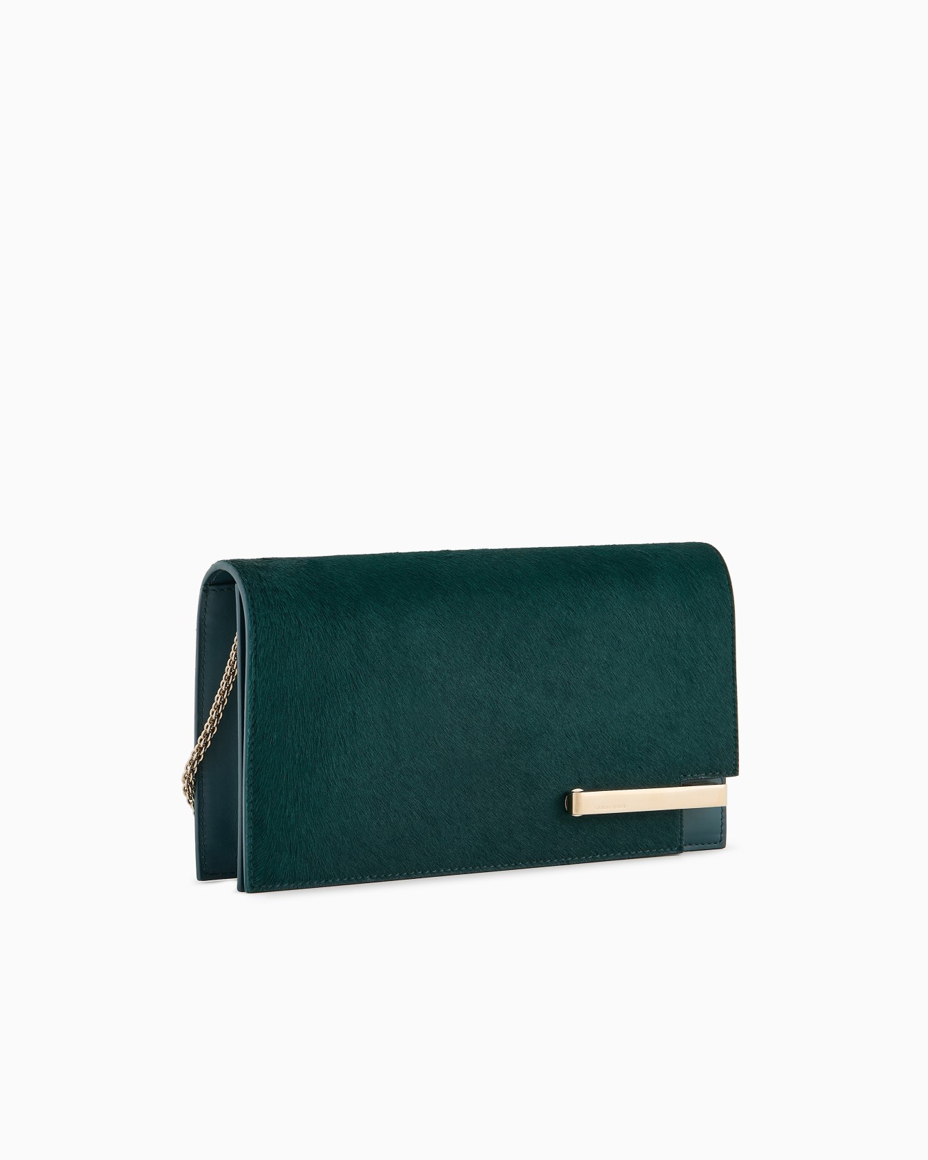 Ponyskin-look leather clutch bag Slide 1
