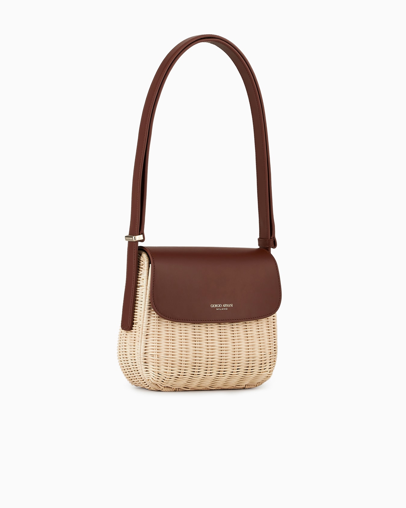 Borsa la Prima in midollino e pelle Slide 1