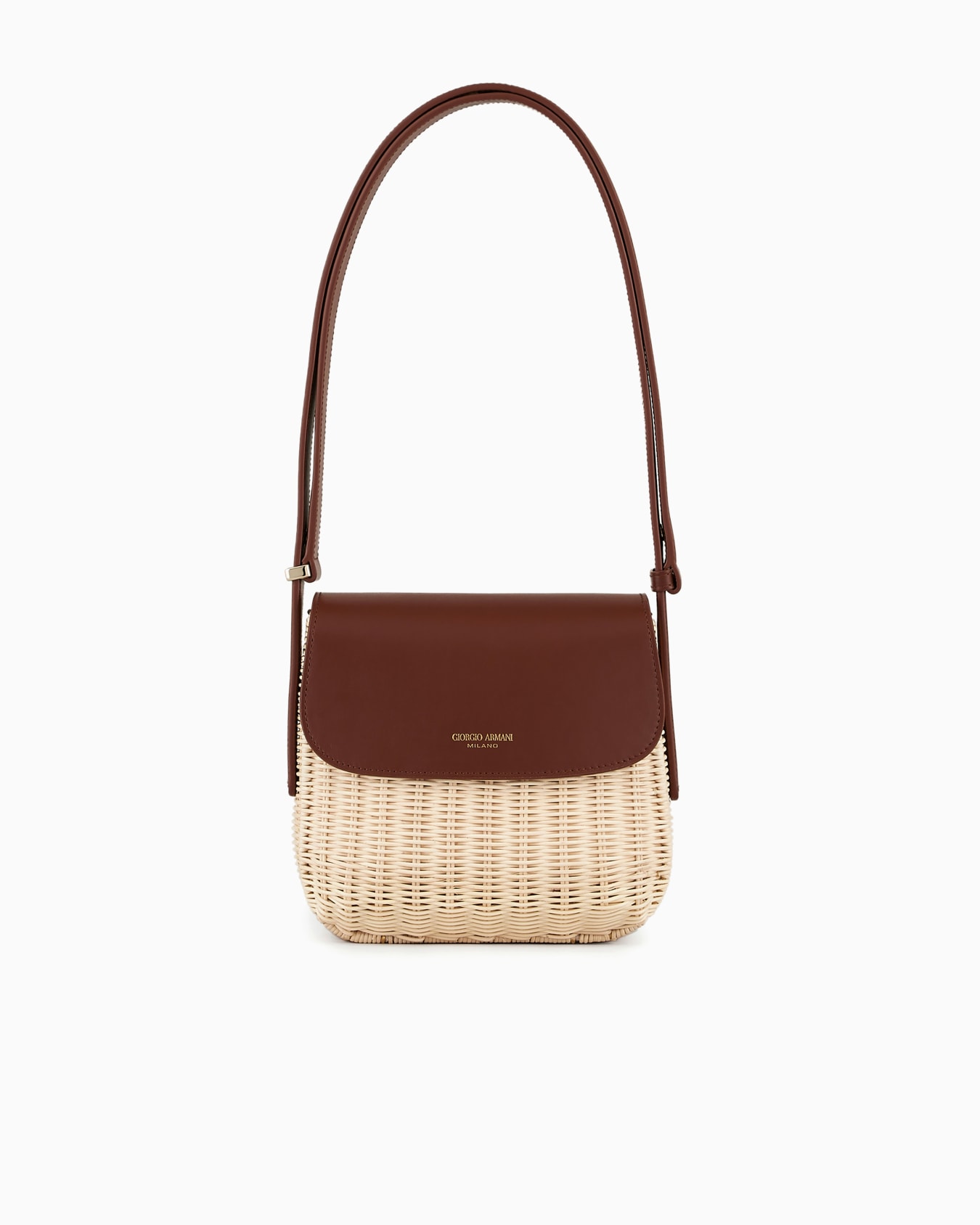 Borsa la Prima in midollino e pelle Slide 0