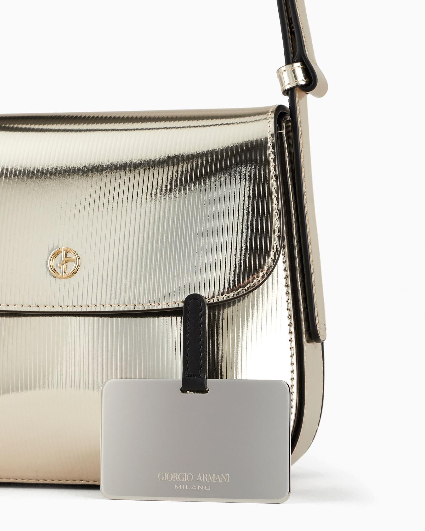 la Prima in striped laminated leather Slide 4
