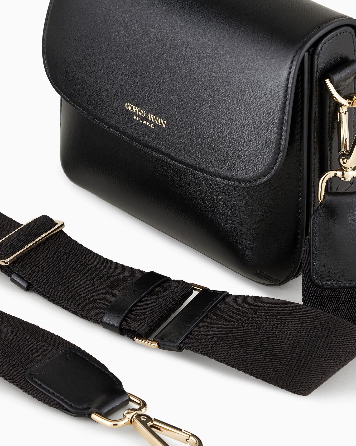 La Prima bag in palmellato leather with a webbing strap Slide 4