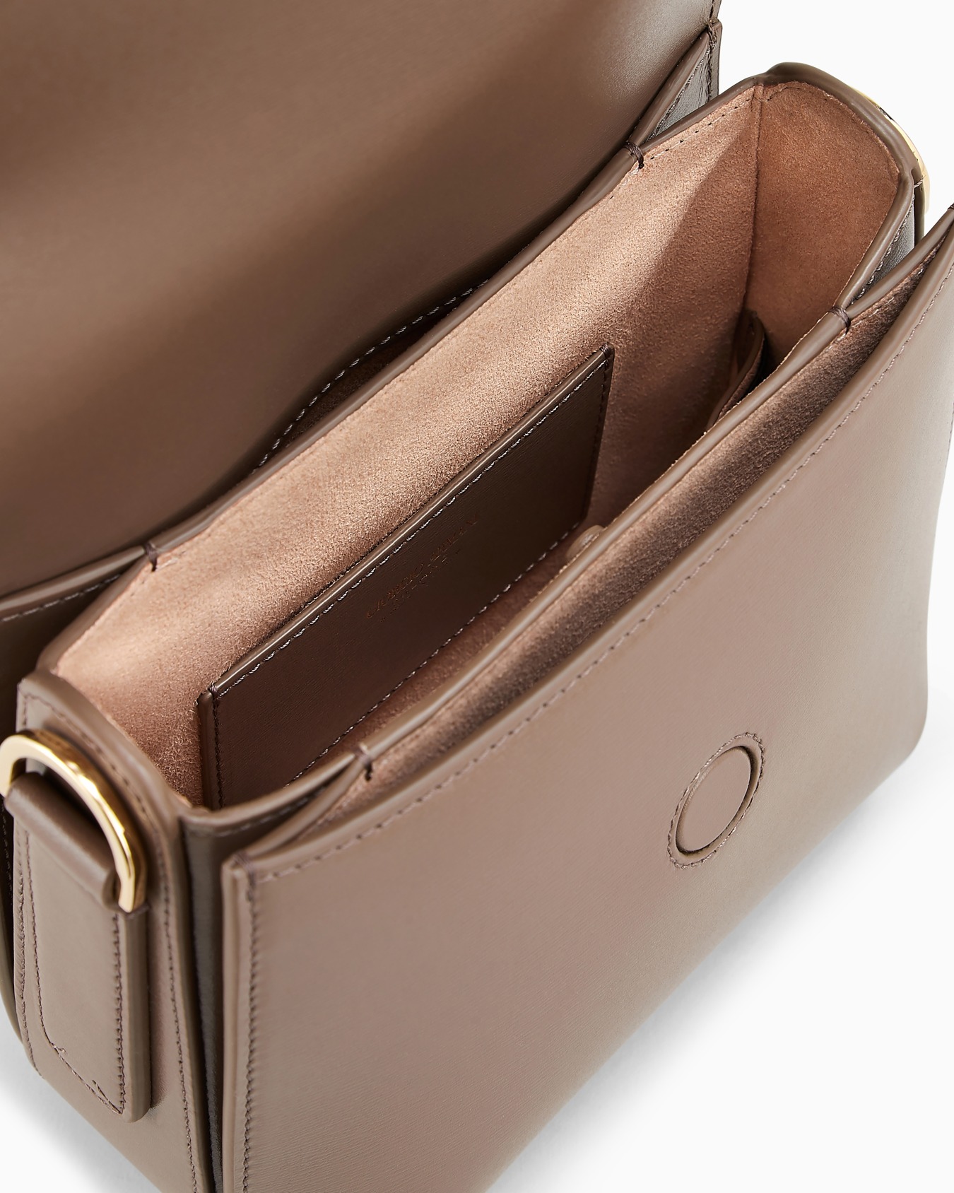 Bolso la Prima de piel graneada con bandolera de cinta Diapositiva 3