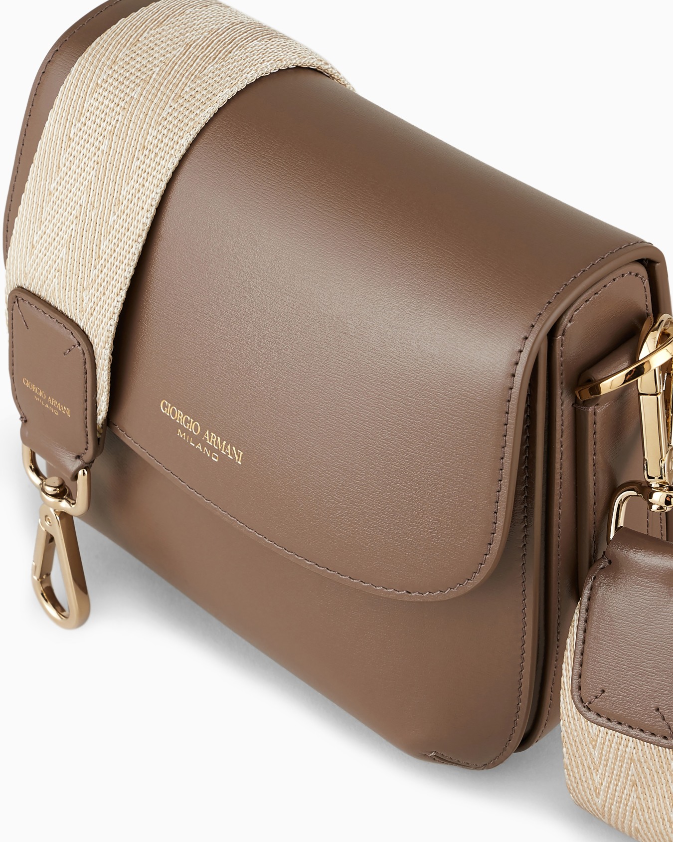 Bolso la Prima de piel graneada con bandolera de cinta Diapositiva 4