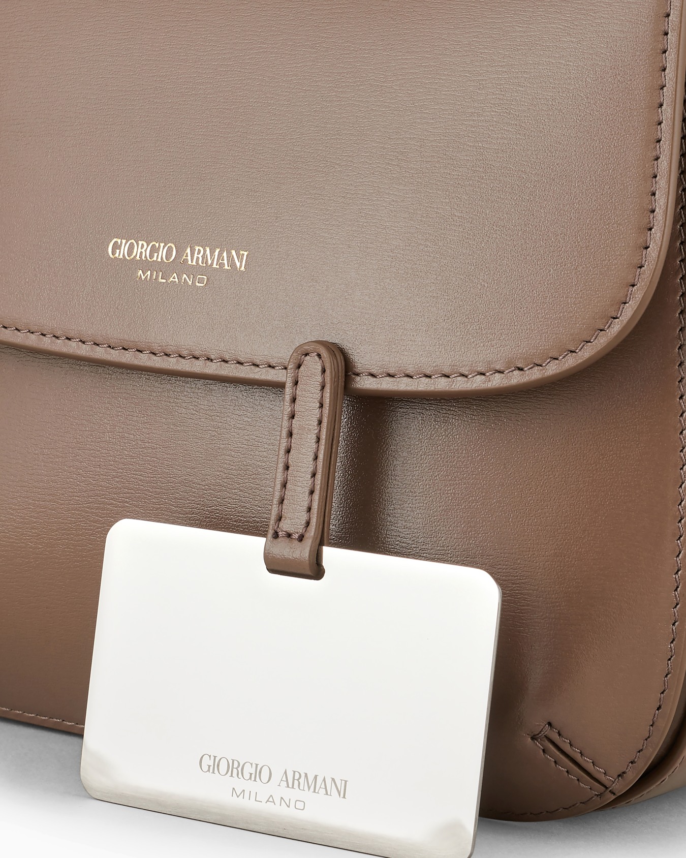Bolso la Prima de piel graneada con bandolera de cinta Diapositiva 5