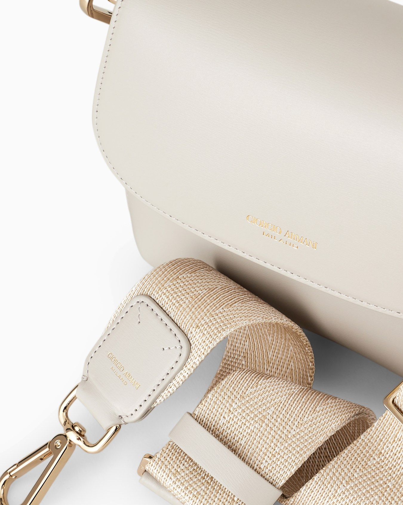 La Prima bag in palmellato leather with a webbing strap Slide 4