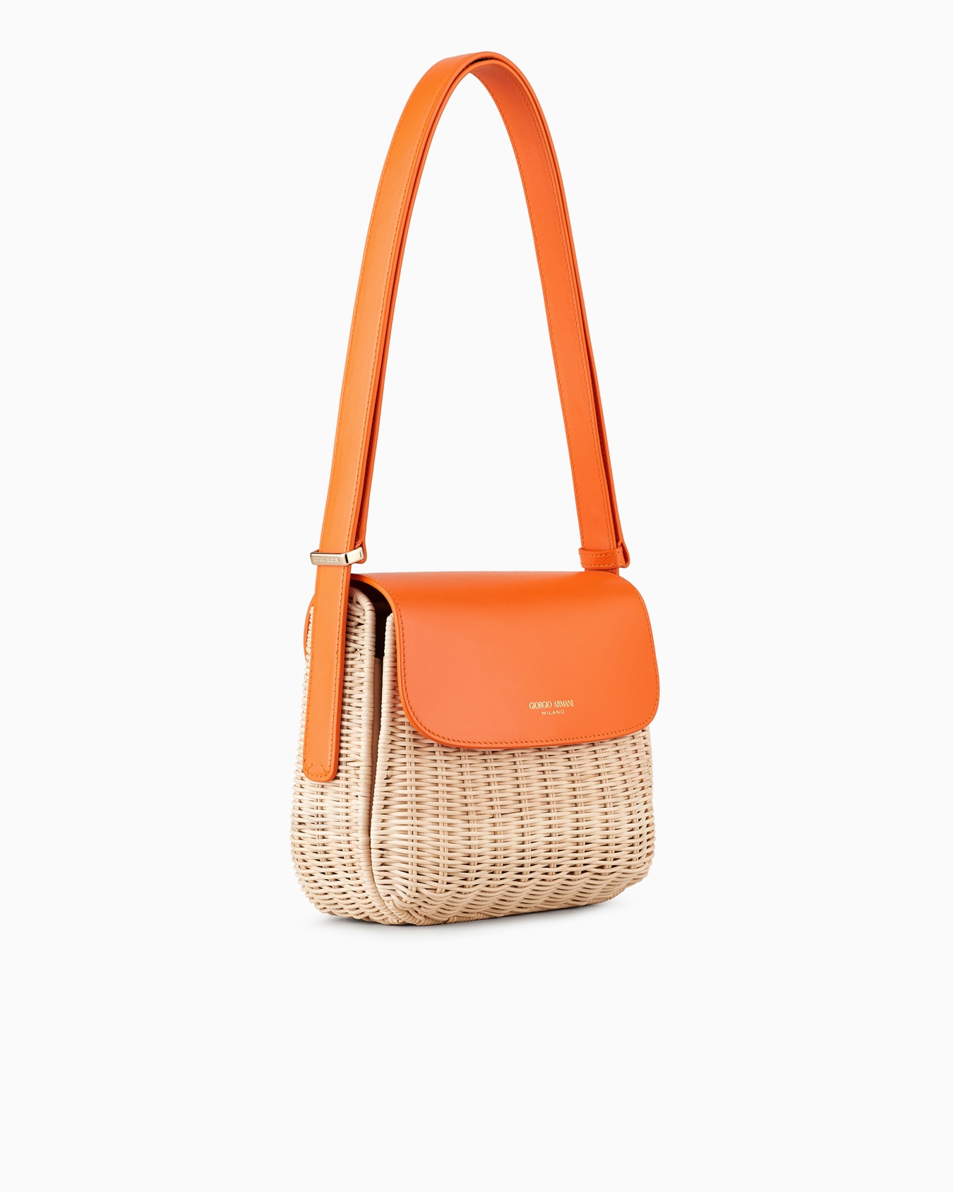 La Prima wicker and leather shoulder bag Slide 1