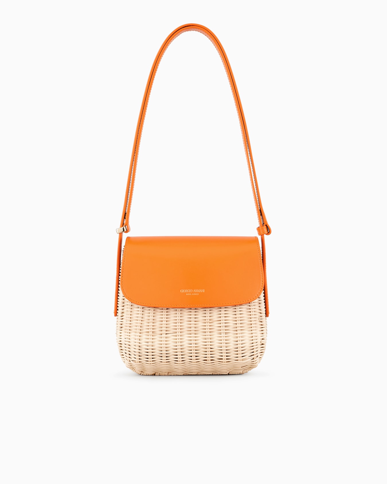 La Prima wicker and leather shoulder bag Slide 0