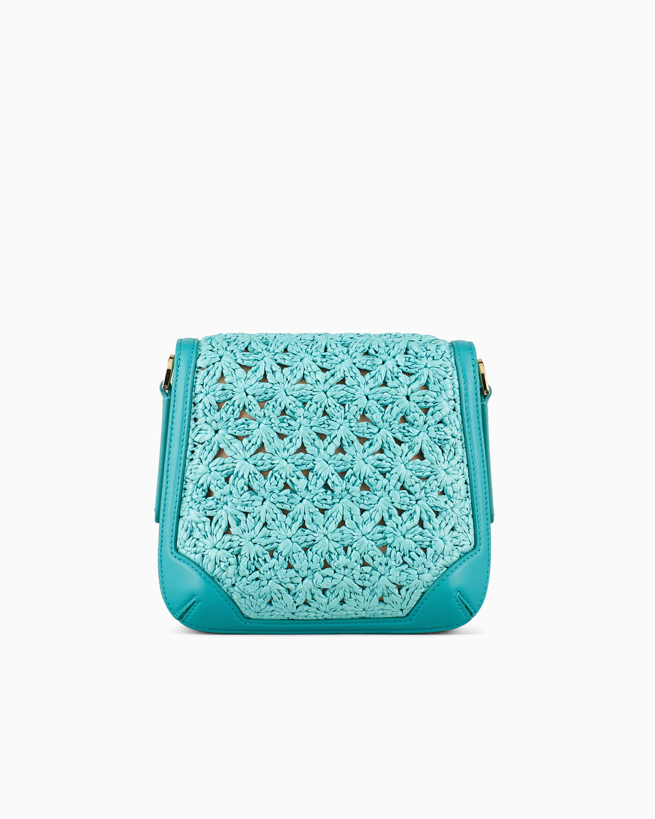 La Prima shoulder bag in plaited raffia and leather Slide 2