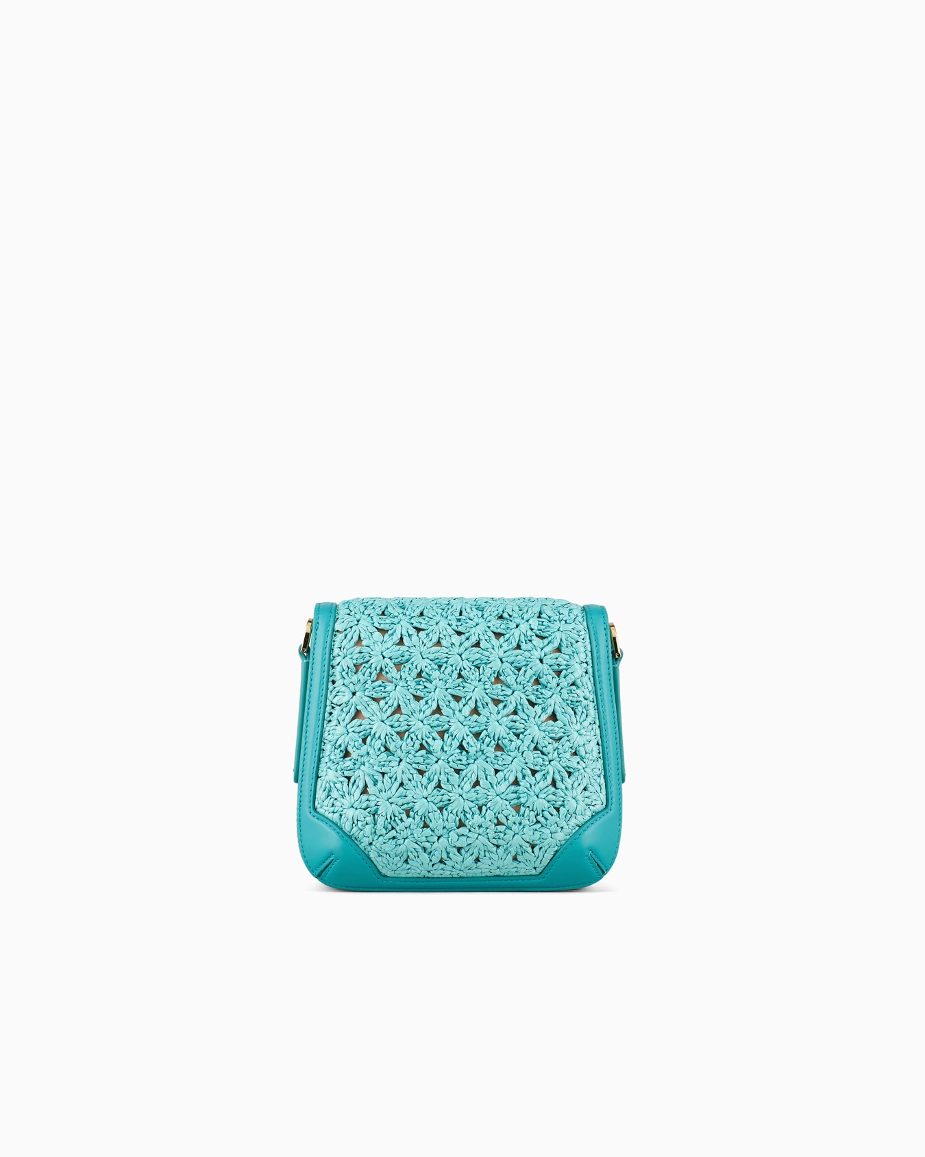 La Prima shoulder bag in plaited raffia and leather Slide 2