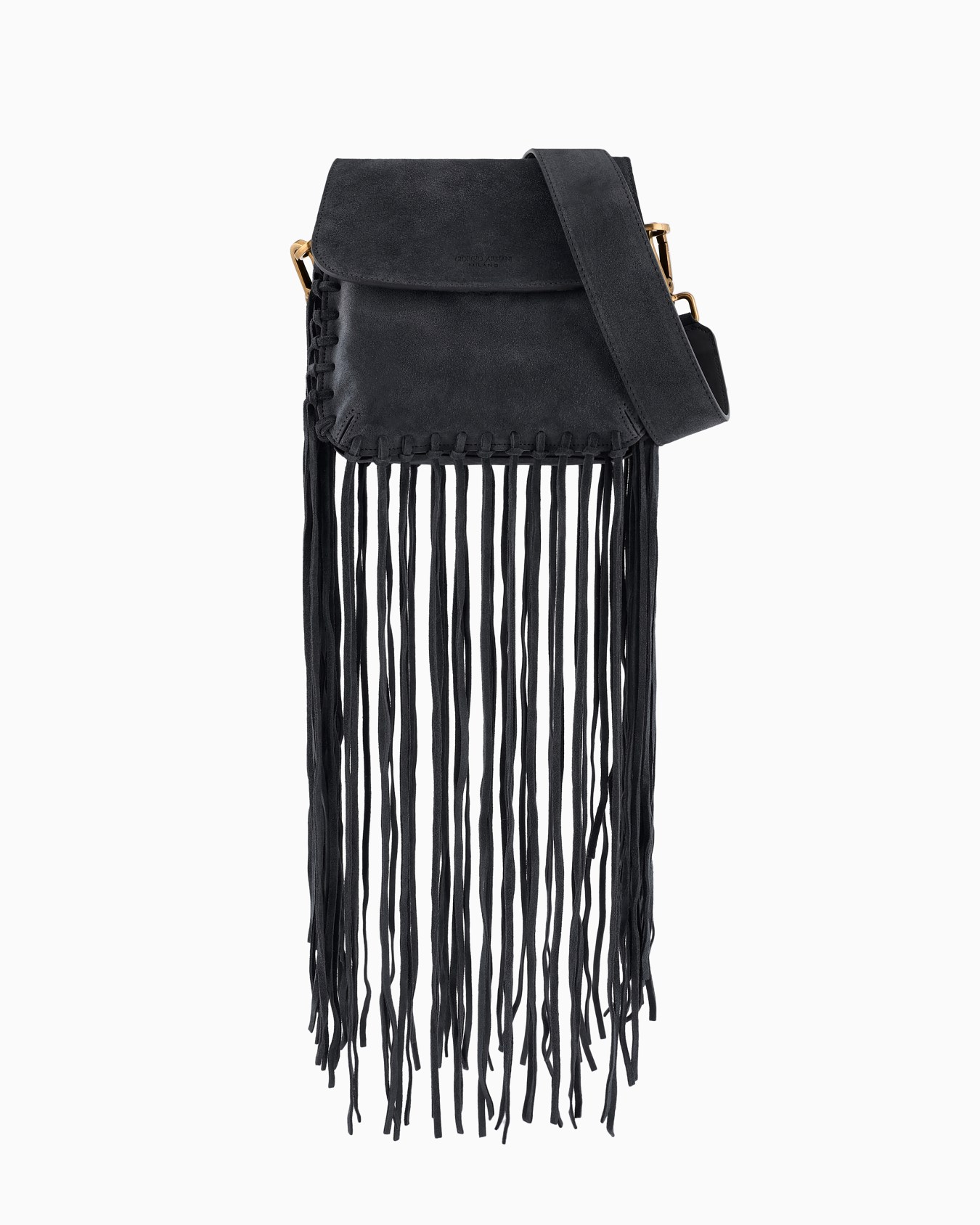 Bolso la Prima de ante con flecos Diapositiva 0