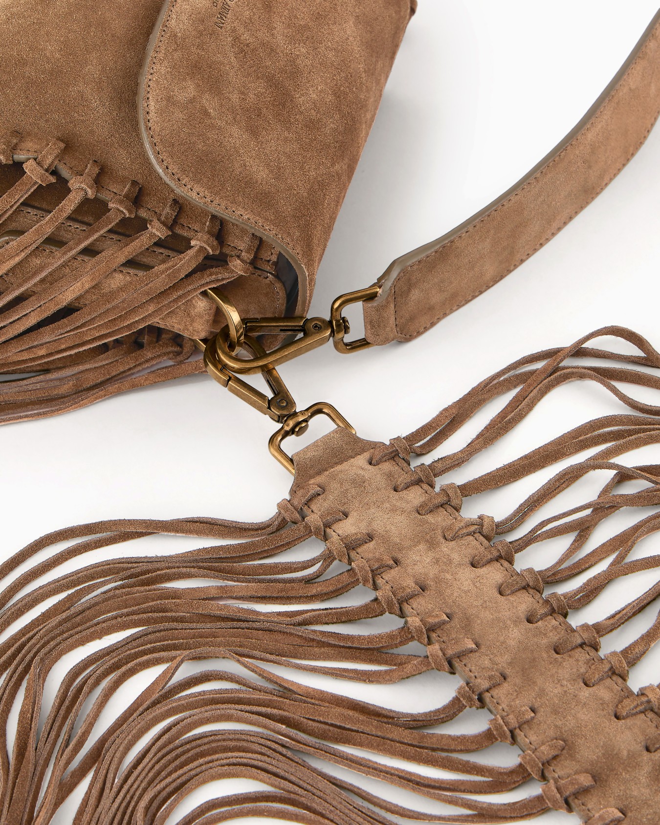 La Prima fringed suede bag Slide 5