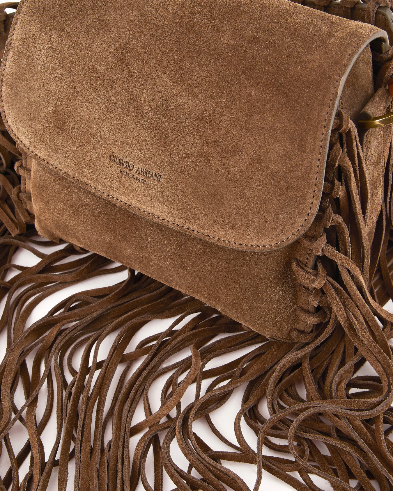 La Prima fringed suede bag Slide 7