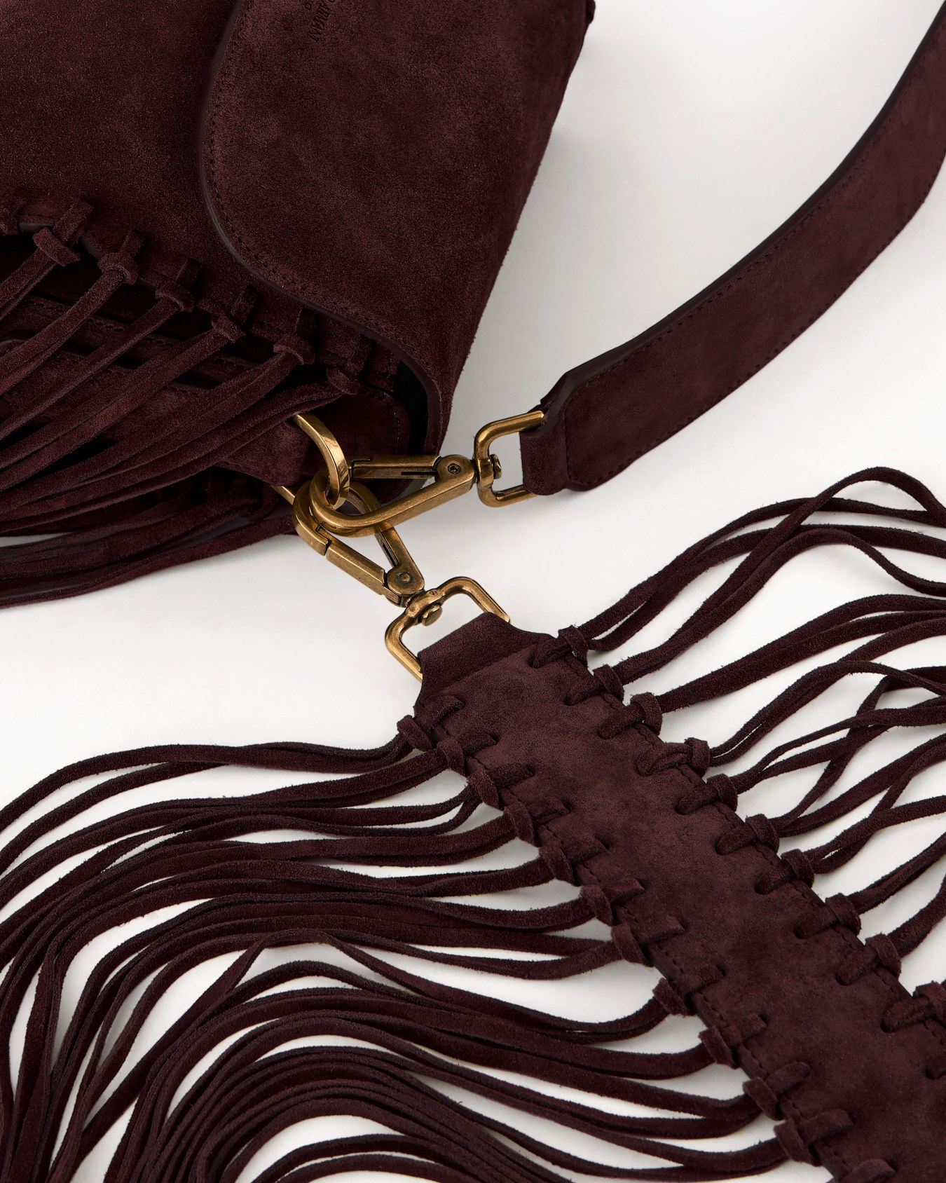 La Prima fringed suede bag Slide 5