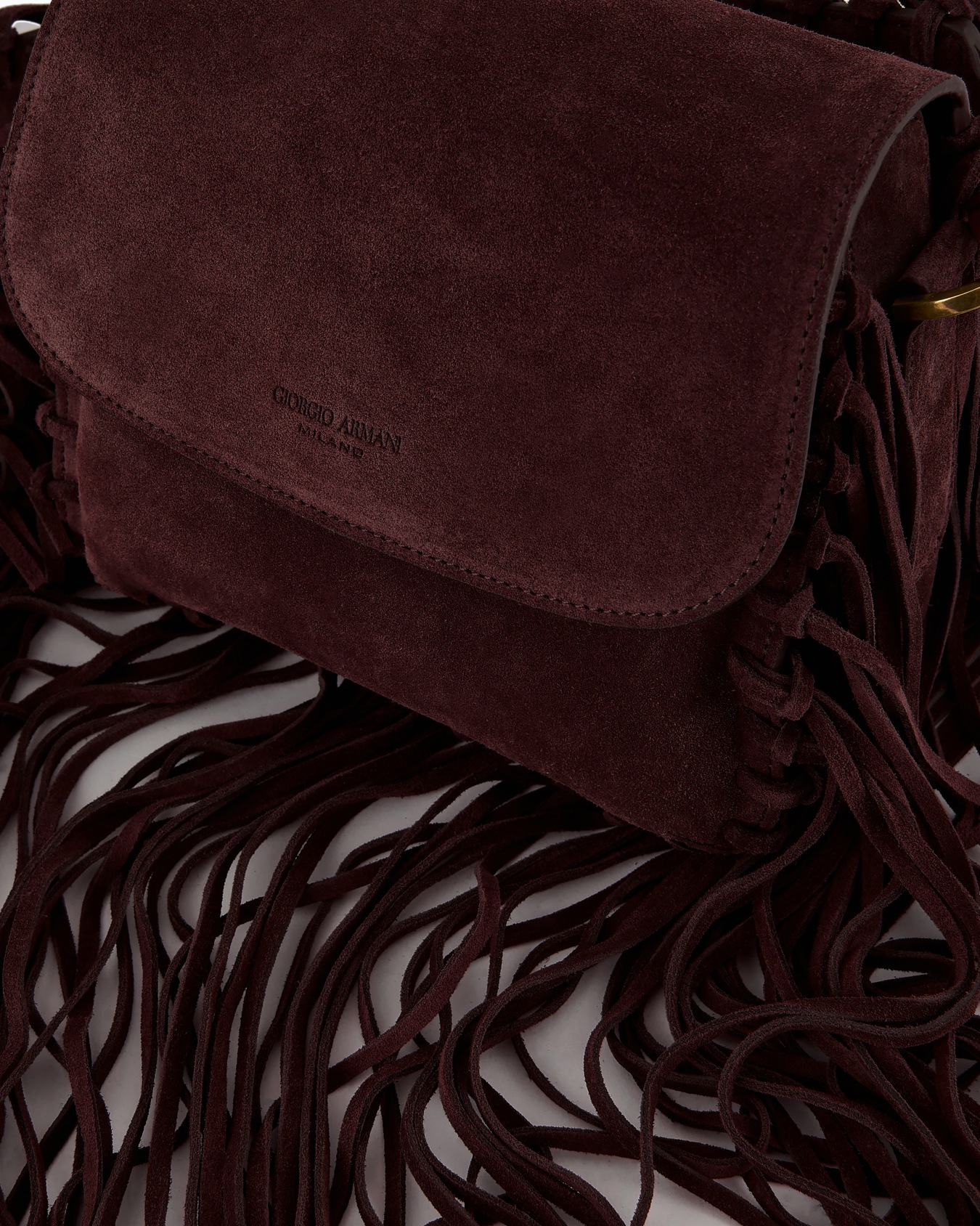 La Prima fringed suede bag Slide 7