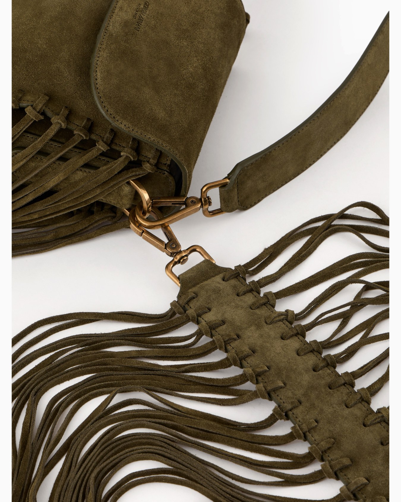 La Prima fringed suede bag Slide 5