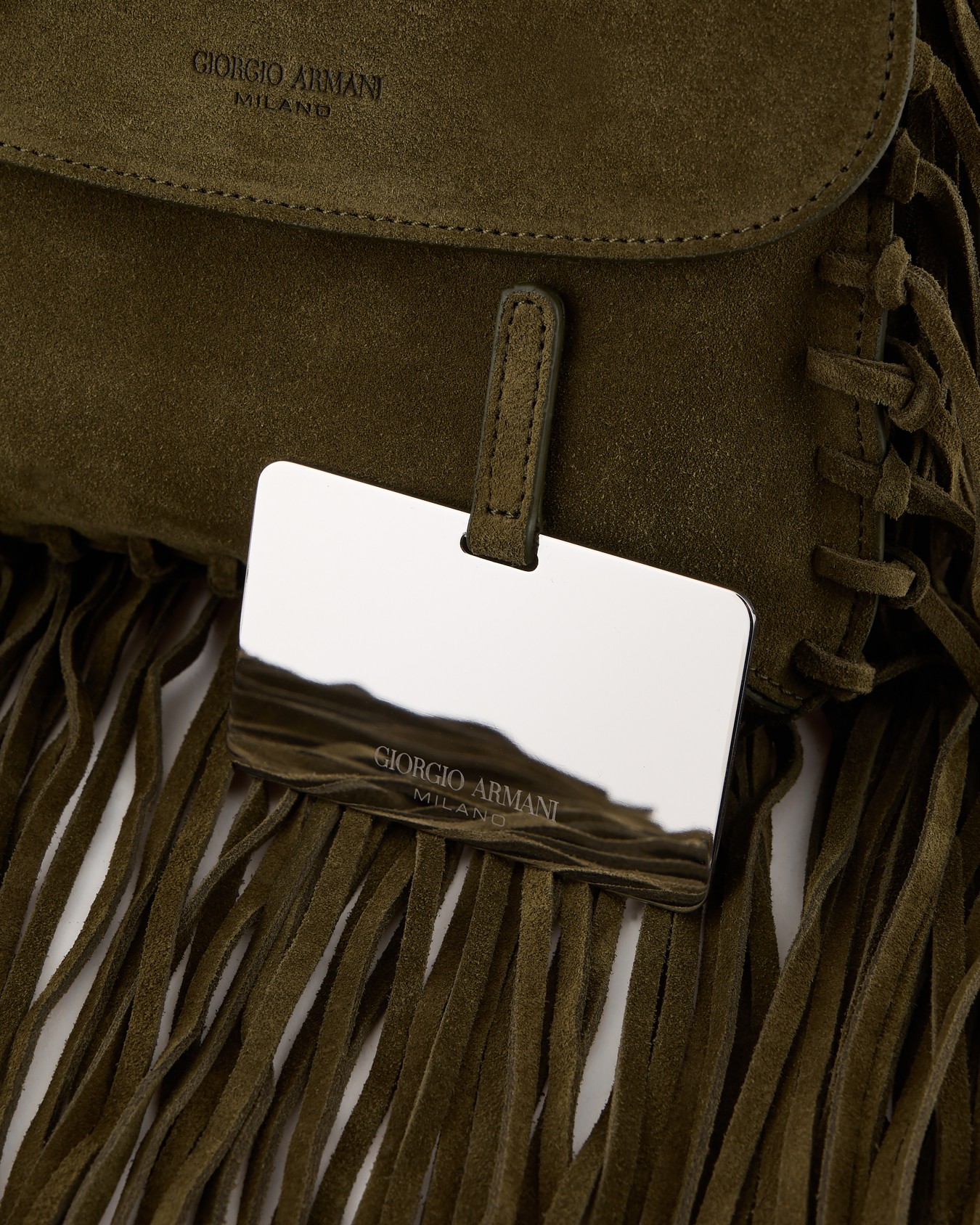 La Prima fringed suede bag Slide 6