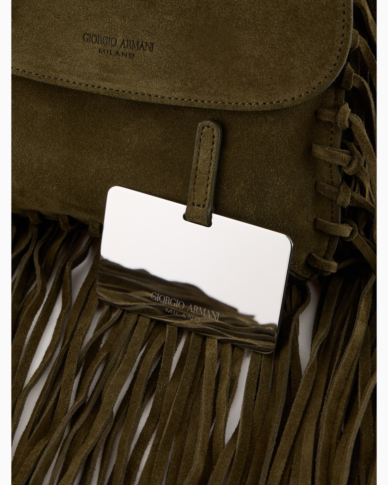 La Prima fringed suede bag Slide 6