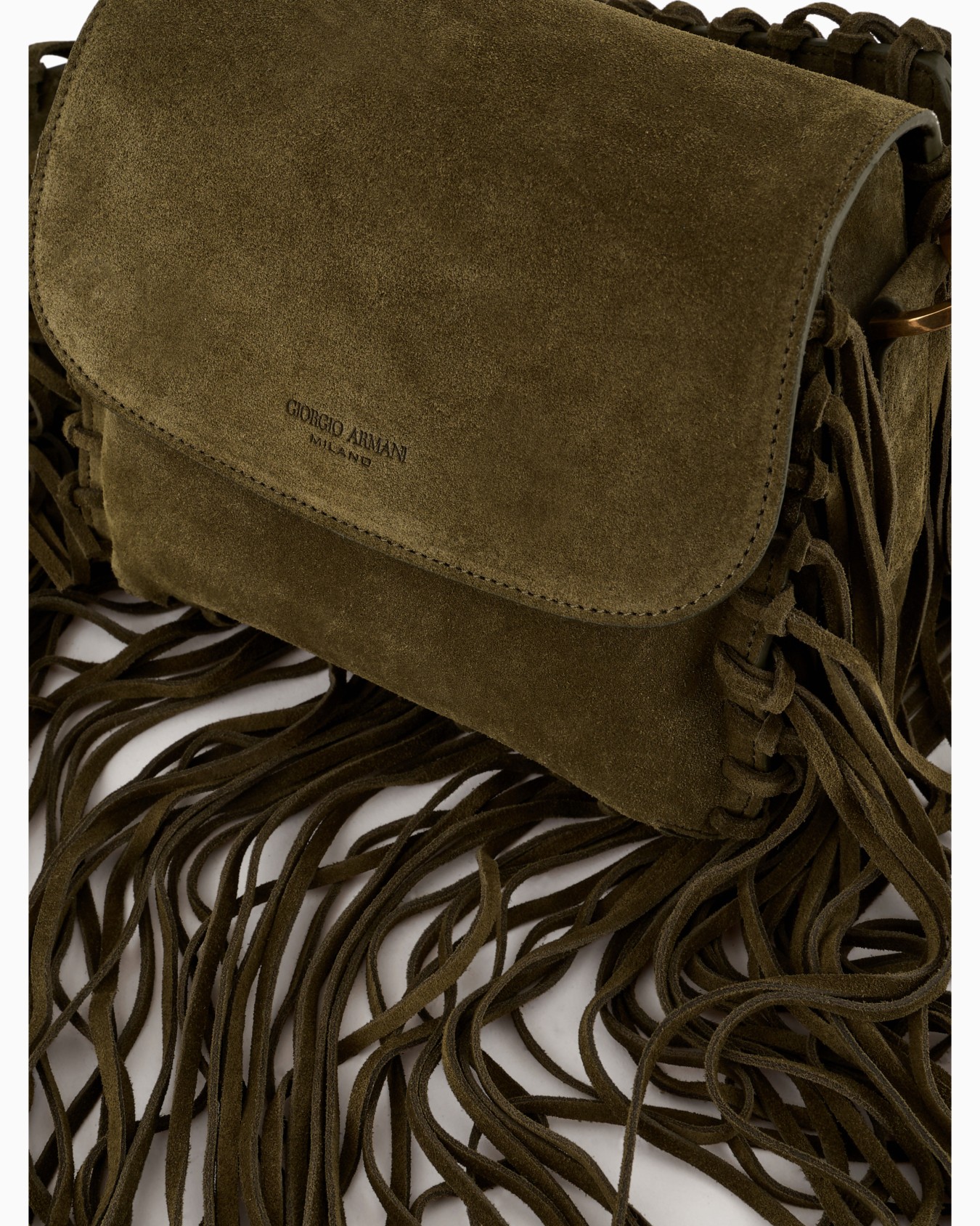 La Prima fringed suede bag Slide 7