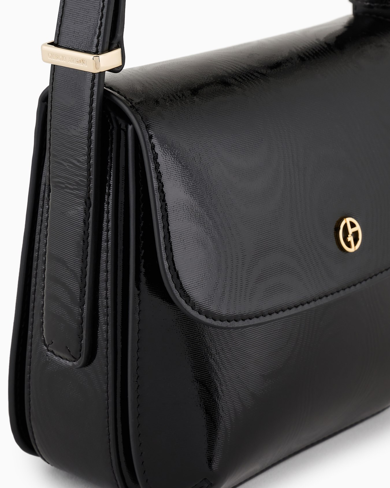 Borsa la Prima in vernice effetto moiré Slide 4