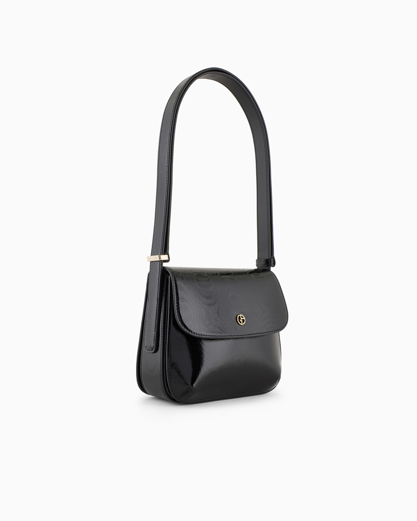 Borsa la Prima in vernice effetto moiré Slide 1