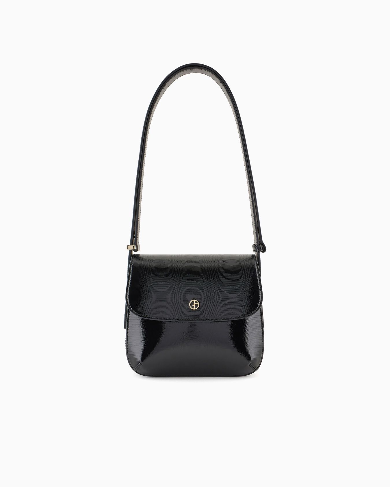 Borsa la Prima in vernice effetto moiré Slide 0