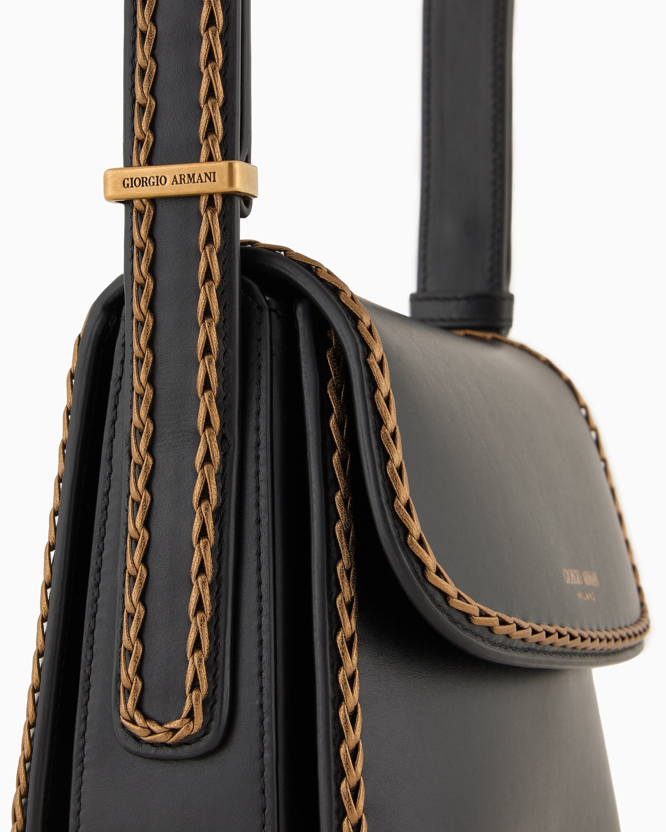 La Prima leather bag with threading Slide 4