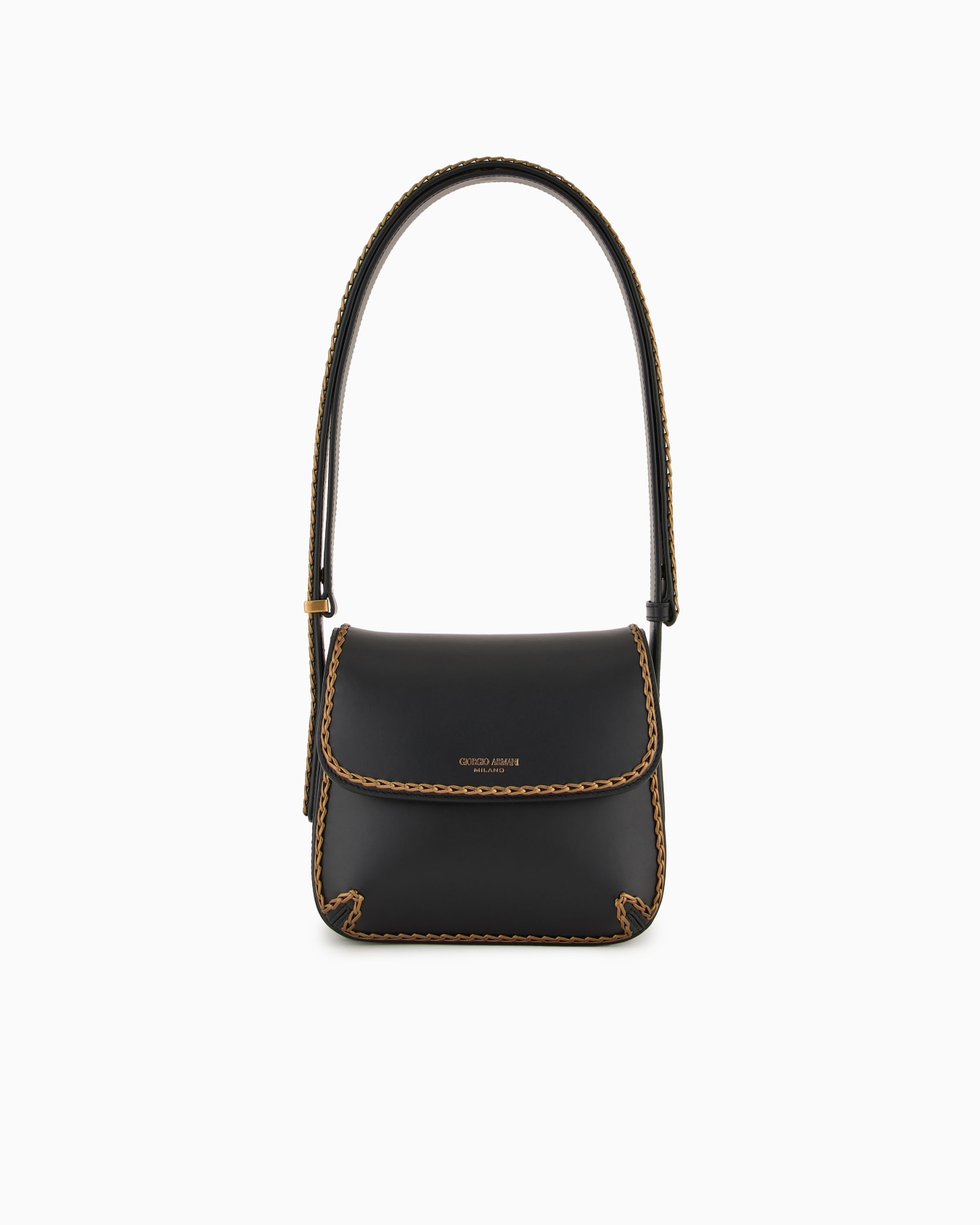 La Prima leather bag with threading Slide 0