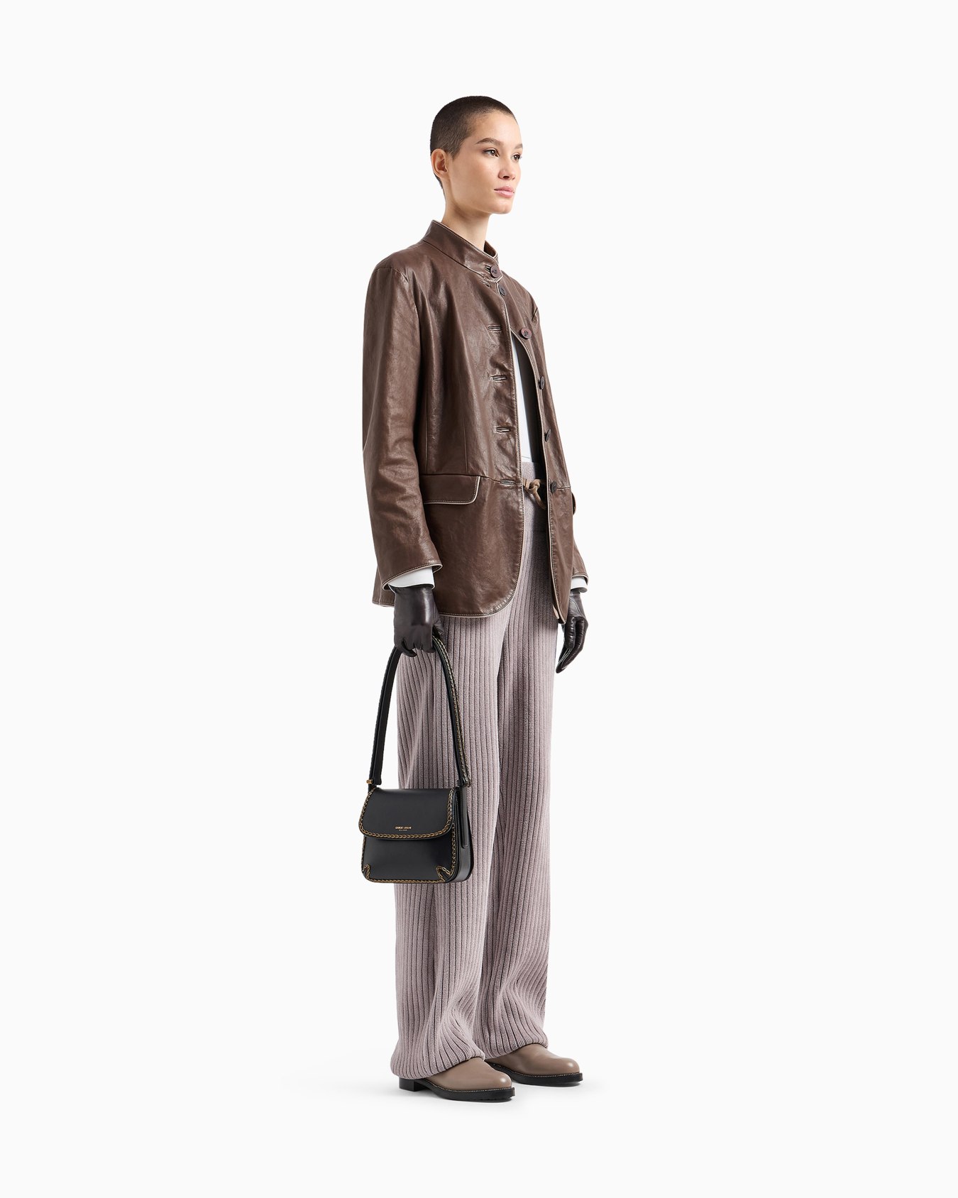 La Prima leather bag with threading Slide 5