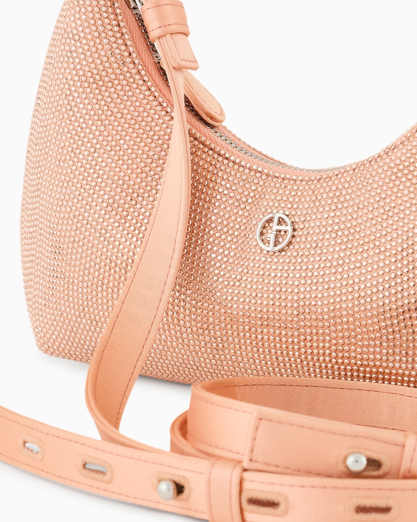 La Prima satin and rhinestone mini hobo bag Slide 4
