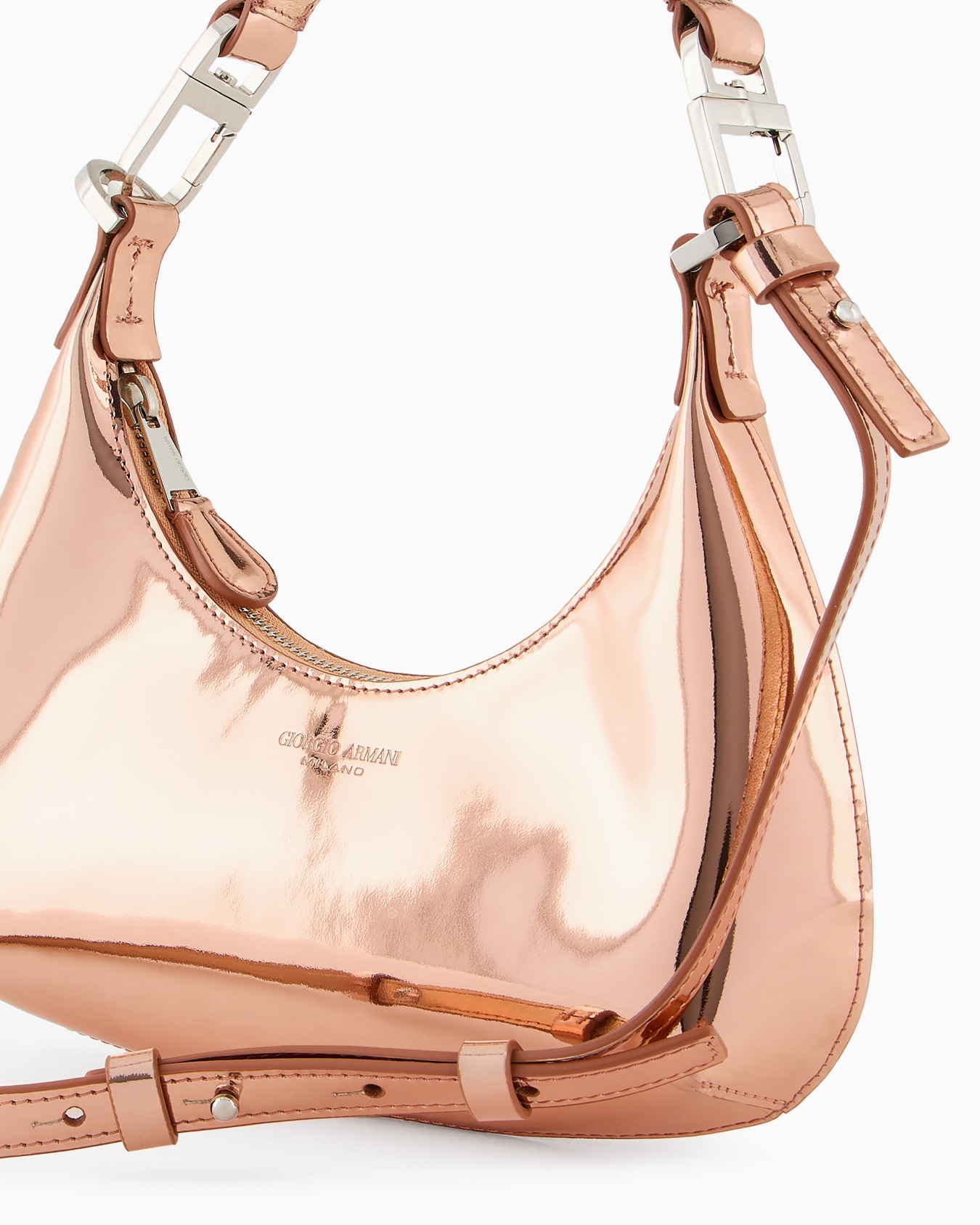 Lamé-leather la Prima mini hobo bag Slide 4