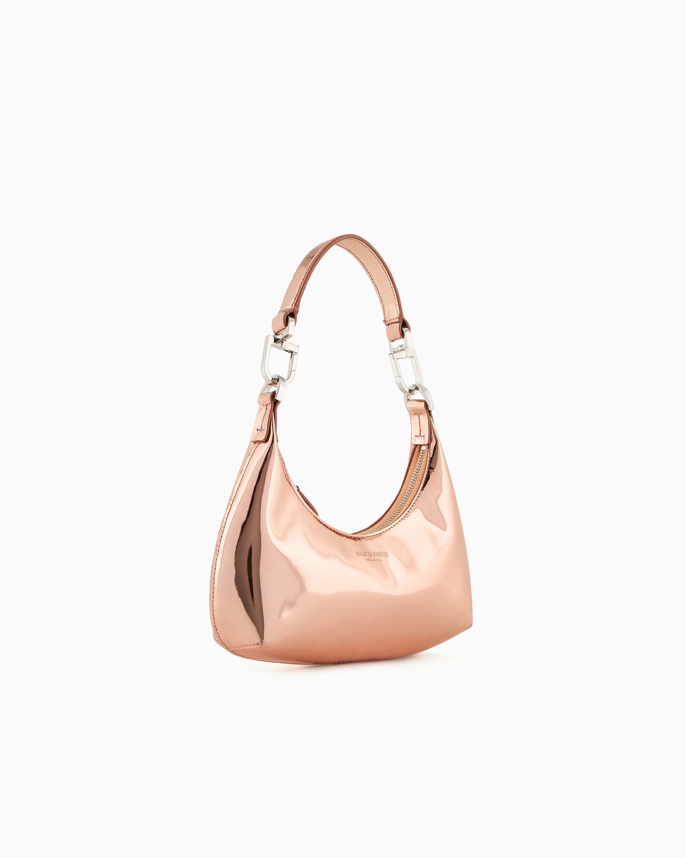 Lamé-leather la Prima mini hobo bag Slide 1