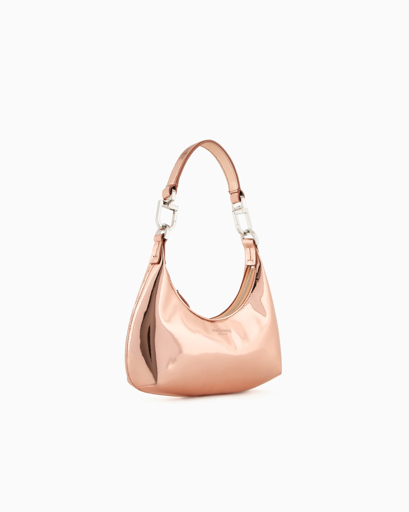 Minibolso Hobo la Prima de piel laminada Diapositiva 1