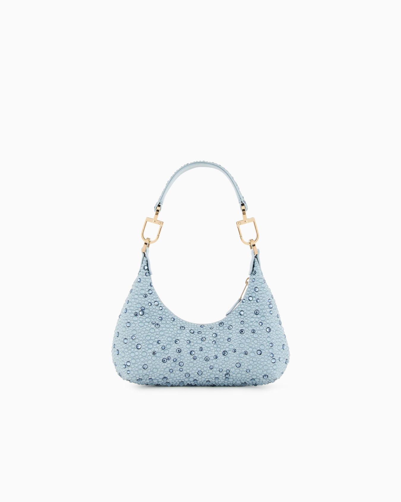 Mini Hobo Bag la Prima in raso e strass Slide 2