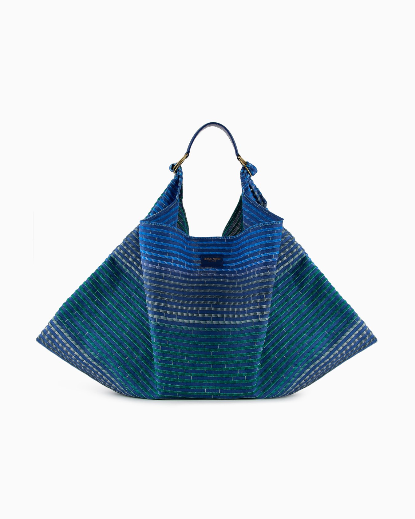 Embroidered canvas shoulder bag Slide 0