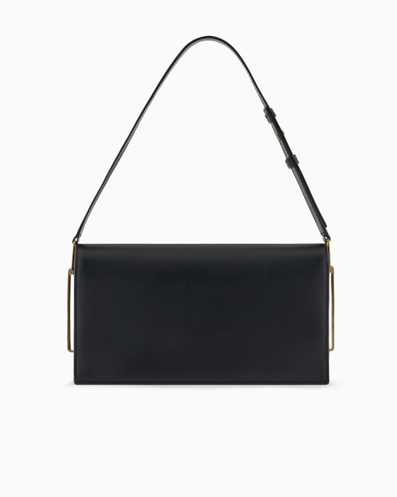 Polished leather baguette bag Slide 2