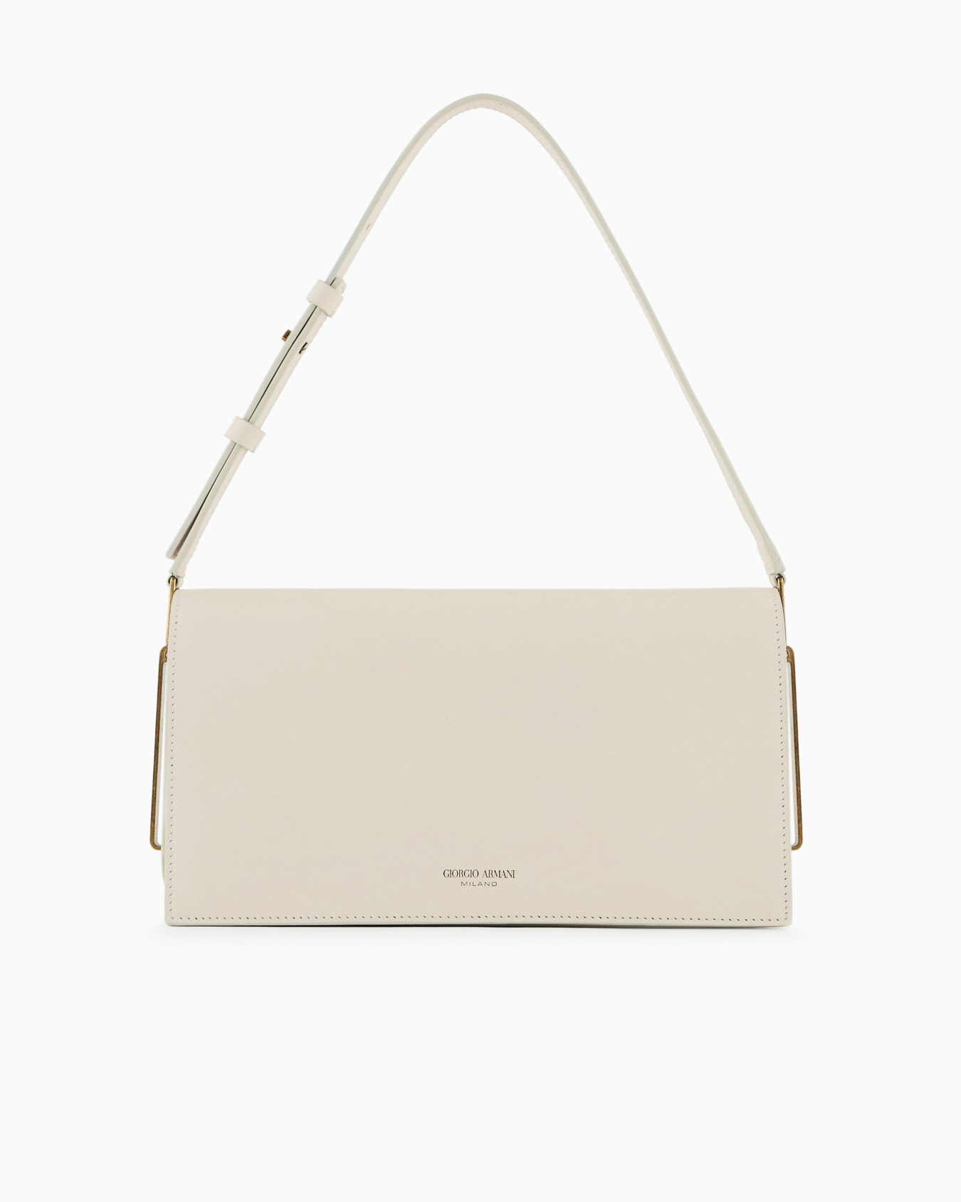 Polished leather baguette bag Slide 0