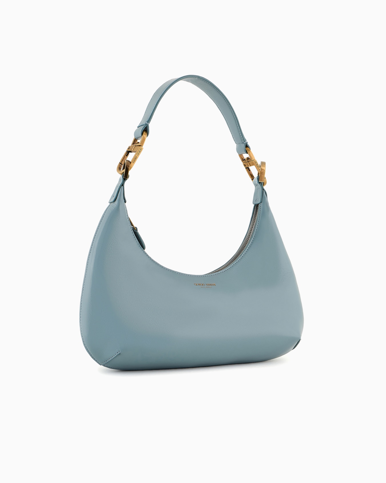La Prima mini hobo bag in patent nappa leather Slide 1