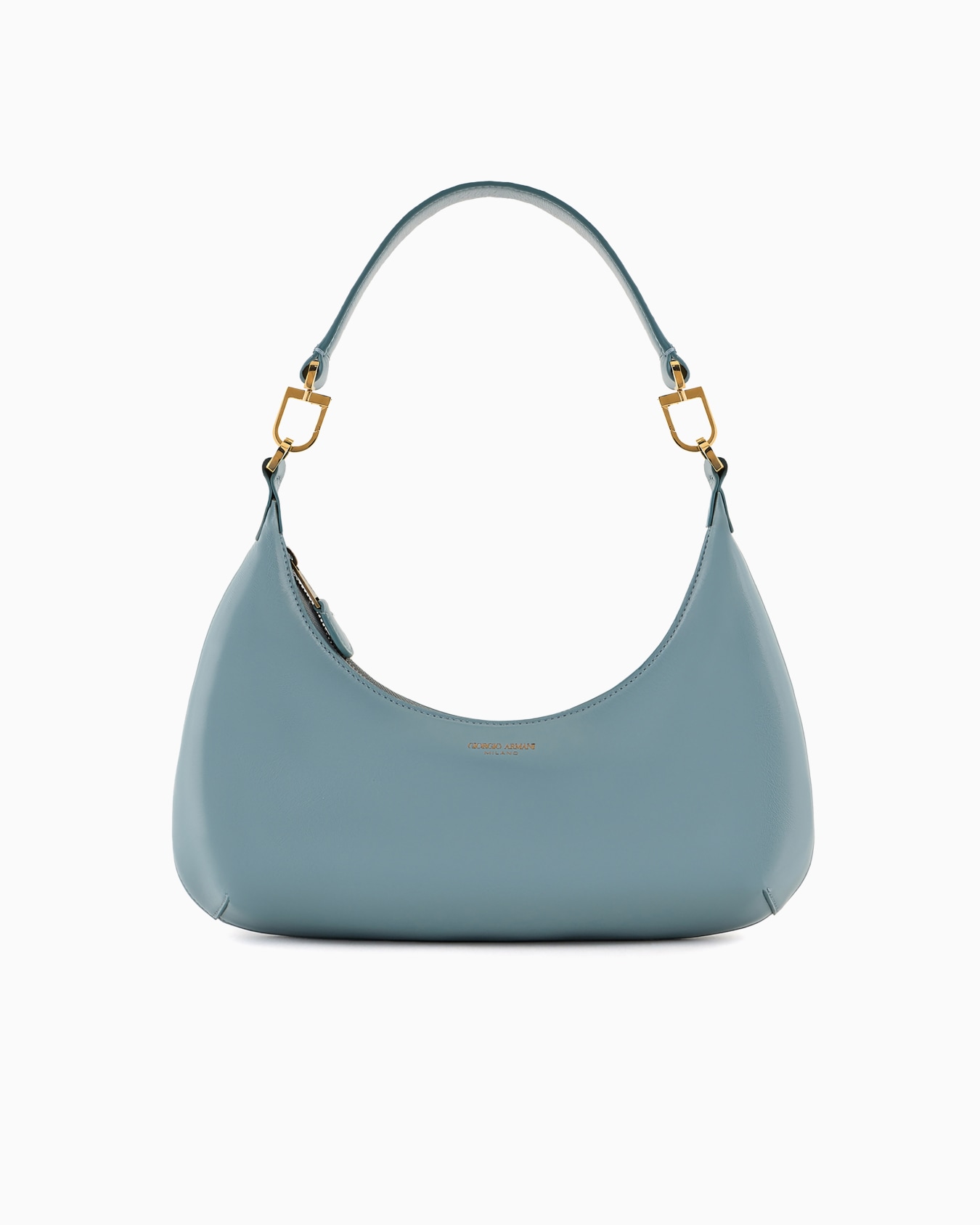 La Prima mini hobo bag in patent nappa leather Slide 0