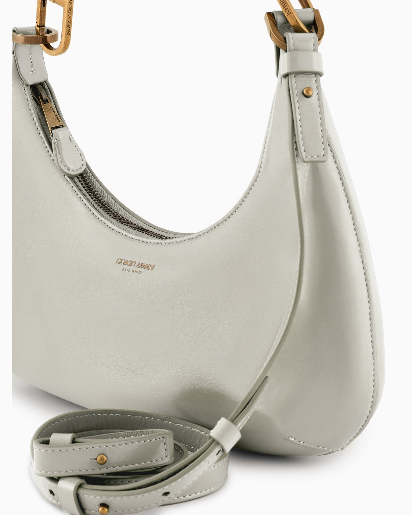 La Prima mini hobo bag in patent nappa leather Slide 4