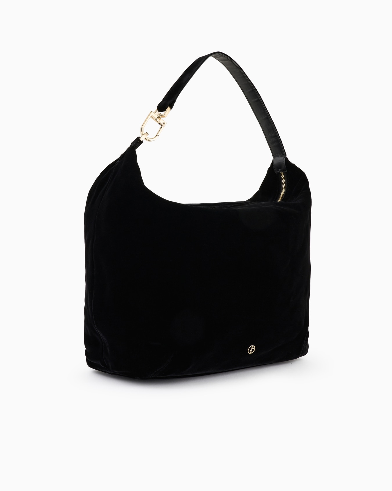 La Prima Soft large hobo bag in velvet Slide 1