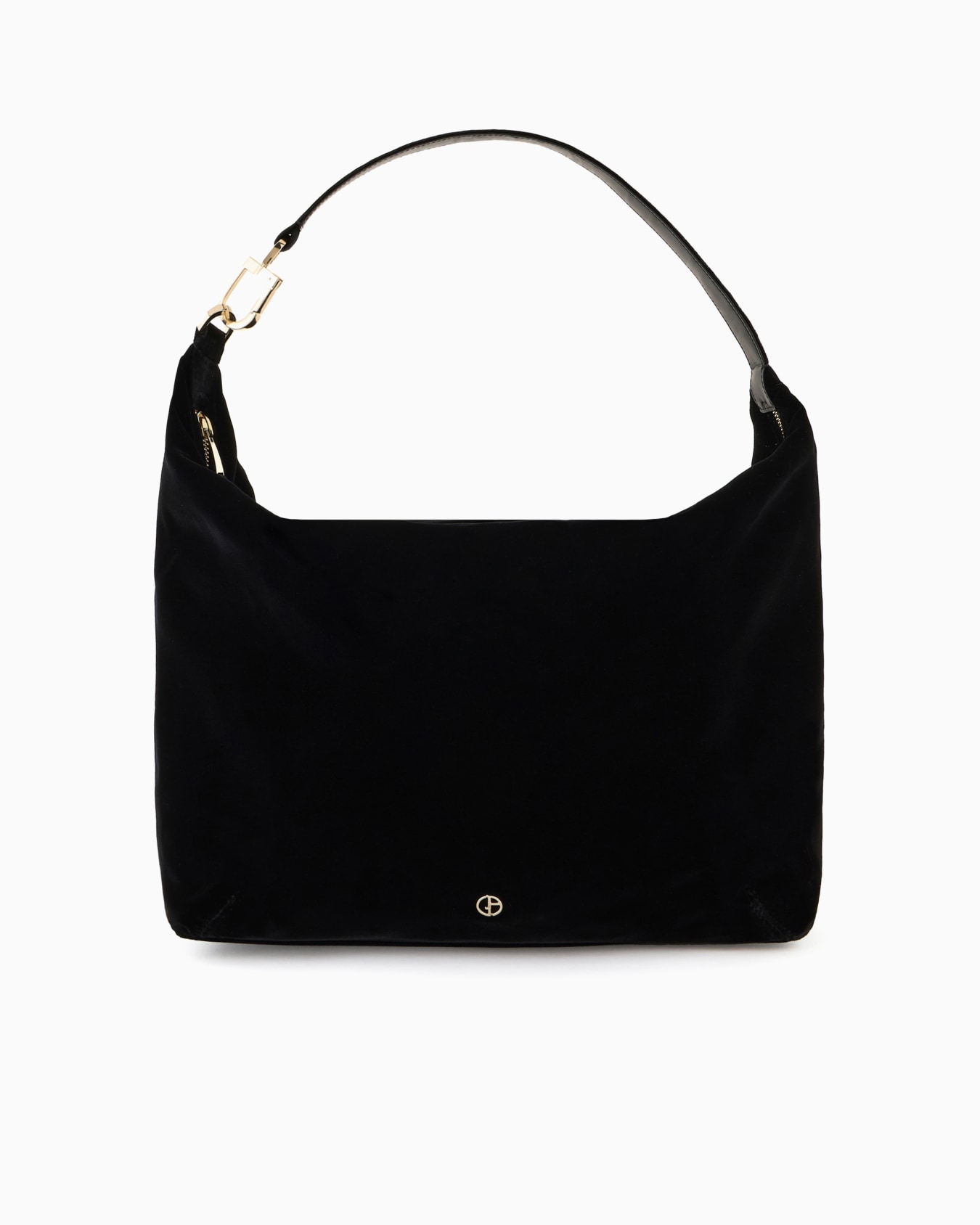 La Prima Soft large hobo bag in velvet Slide 0